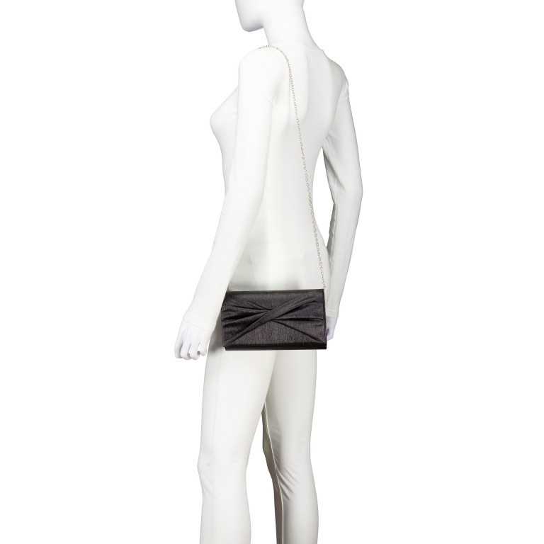 Umhängetasche / Clutch Amalia Ribbon Black, Farbe: schwarz, Marke: Tamaris, EAN: 4063512138599, Abmessungen in cm: 22x14x5.5, Bild 4 von 7