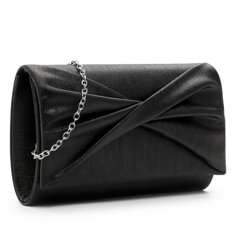 Umhängetasche / Clutch Amalia Ribbon Black, Farbe: schwarz, Marke: Tamaris, EAN: 4063512138599, Abmessungen in cm: 22x14x5.5, Bild 2 von 7