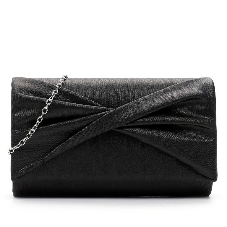 Umhängetasche / Clutch Amalia Ribbon Black, Farbe: schwarz, Marke: Tamaris, EAN: 4063512138599, Abmessungen in cm: 22x14x5.5, Bild 1 von 7