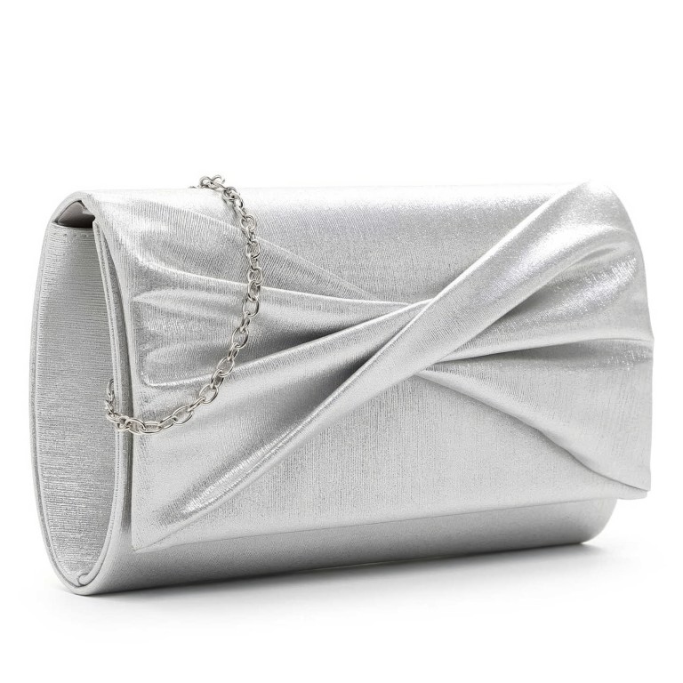 Umhängetasche / Clutch Amalia Ribbon Silver, Farbe: metallic, Marke: Tamaris, EAN: 4063512138629, Abmessungen in cm: 22x14x5.5, Bild 2 von 7