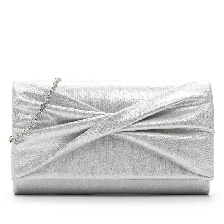 Umhängetasche / Clutch Amalia Ribbon Silver, Farbe: metallic, Marke: Tamaris, EAN: 4063512138629, Abmessungen in cm: 22x14x5.5, Bild 1 von 7