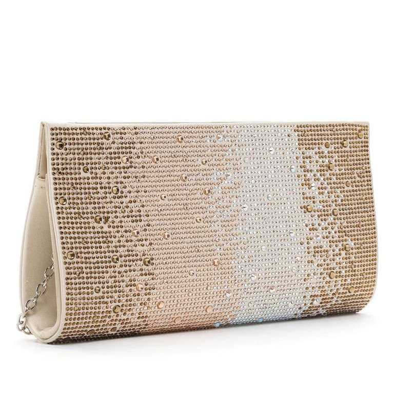 Umhängetasche / Clutch Amalia mit Glitzersteinchen Gold, Farbe: metallic, Marke: Tamaris, EAN: 4063512139022, Abmessungen in cm: 25x12.5x0, Bild 2 von 7