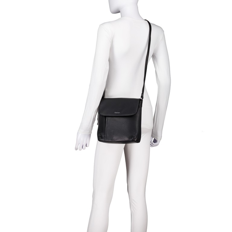Umhängetasche Lugano 472 Schwarz, Farbe: schwarz, Marke: Flanigan, EAN: 4066727007988, Abmessungen in cm: 23x23x8.5, Bild 5 von 7
