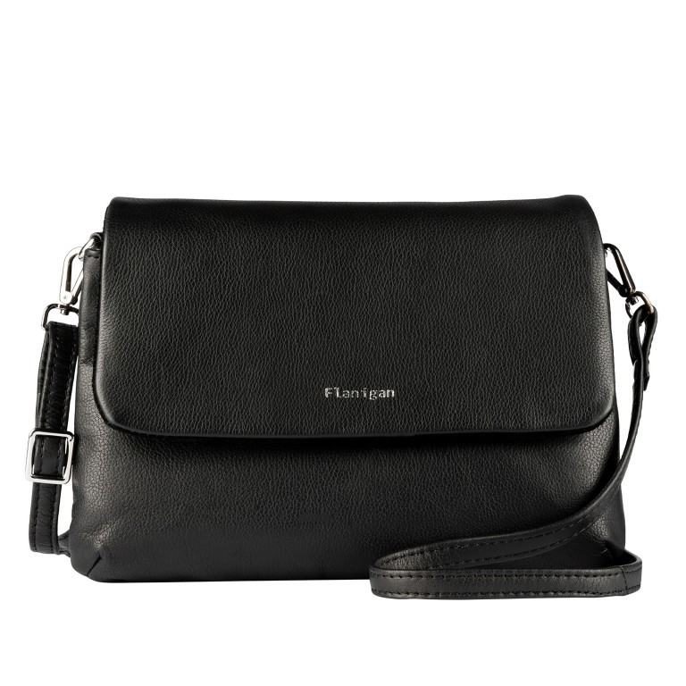 Umhängetasche Lugano 473 Schwarz, Farbe: schwarz, Marke: Flanigan, EAN: 4066727008008, Abmessungen in cm: 23.5x16x7, Bild 1 von 5