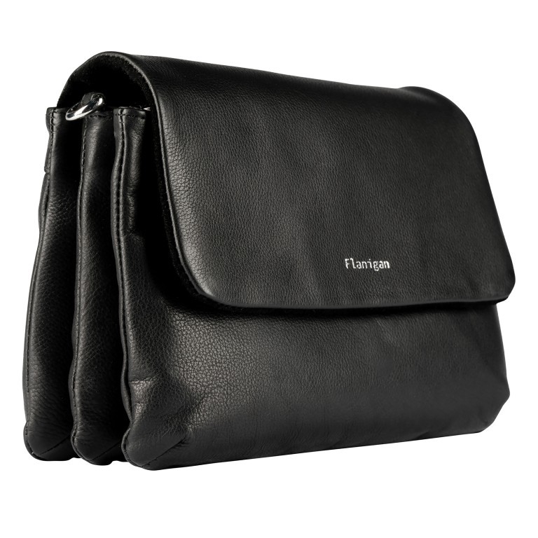 Umhängetasche Lugano 473 Schwarz, Farbe: schwarz, Marke: Flanigan, EAN: 4066727008008, Abmessungen in cm: 23.5x16x7, Bild 2 von 5