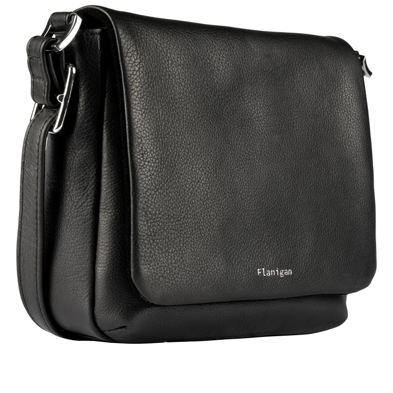 Umhängetasche Lugano 474 Schwarz, Farbe: schwarz, Marke: Flanigan, EAN: 4066727008022, Abmessungen in cm: 21x18x8, Bild 2 von 5