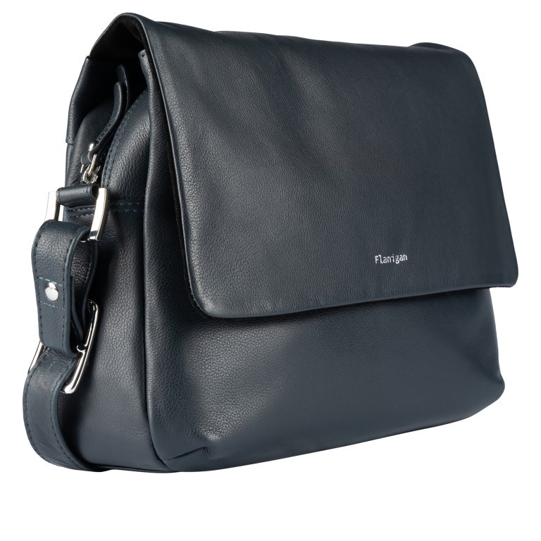 Umhängetasche Lugano 476 Blau, Farbe: blau/petrol, Marke: Flanigan, EAN: 4066727008053, Abmessungen in cm: 30x22.5x13.5, Bild 2 von 6