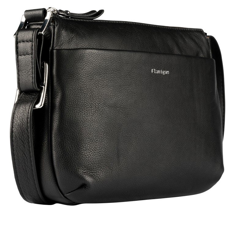 Umhängetasche Lugano 477 Schwarz, Farbe: schwarz, Marke: Flanigan, EAN: 4066727008060, Abmessungen in cm: 26x18.5x8, Bild 2 von 7