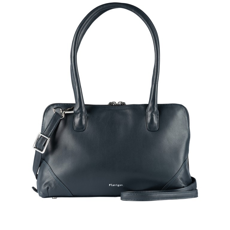 Shopper Lugano 481 Blau, Farbe: blau/petrol, Marke: Flanigan, EAN: 4066727008114, Abmessungen in cm: 32x20.5x10, Bild 1 von 5
