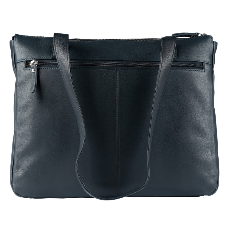 Shopper Lugano 483 Blau, Farbe: blau/petrol, Marke: Flanigan, EAN: 4066727008138, Abmessungen in cm: 35x28x10, Bild 4 von 5