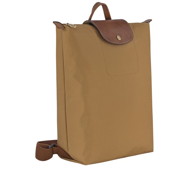 Rucksack Le Pliage 089-10284 Camel, Farbe: cognac, Marke: Longchamp, EAN: 3597922725946, Abmessungen in cm: 26x37x11, Bild 2 von 4