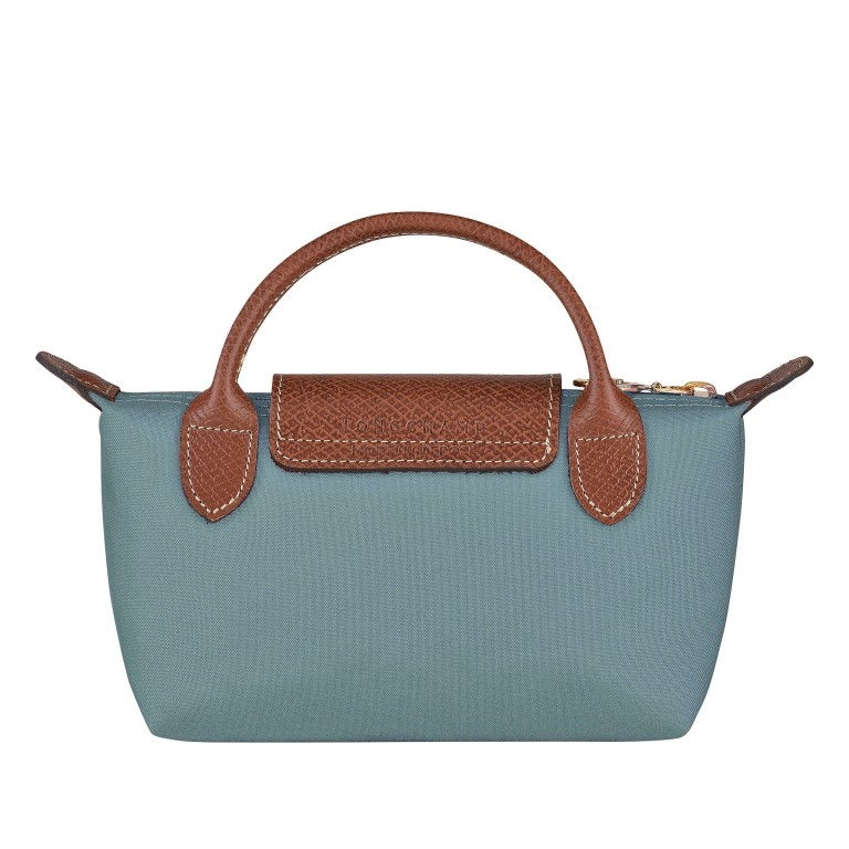 Kosmetiktasche Le Pliage Pochette Eucalyptus, Farbe: blau/petrol, Marke: Longchamp, EAN: 3597922726837, Abmessungen in cm: 17x10x5.5, Bild 3 von 5