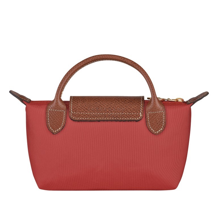 Kosmetiktasche Le Pliage Pochette Tomato, Farbe: rot/weinrot, Marke: Longchamp, EAN: 3597922726844, Abmessungen in cm: 17x10x5.5, Bild 3 von 5