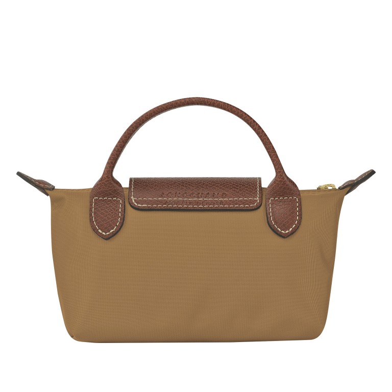 Kosmetiktasche Le Pliage Pochette Fawn, Farbe: cognac, Marke: Longchamp, EAN: 3597922505791, Abmessungen in cm: 17x10x5.5, Bild 3 von 5
