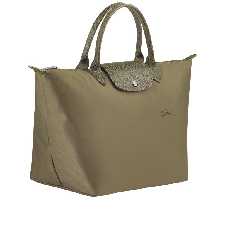 Handtasche Le Pliage Green Handtasche M Artichoke, Farbe: taupe/khaki, Marke: Longchamp, EAN: 3597922726271, Abmessungen in cm: 30x28x20, Bild 2 von 6