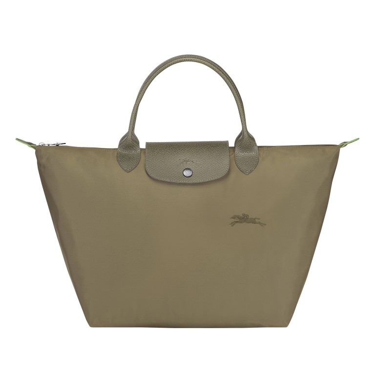 Handtasche Le Pliage Green Handtasche M Artichoke, Farbe: taupe/khaki, Marke: Longchamp, EAN: 3597922726271, Abmessungen in cm: 30x28x20, Bild 1 von 6
