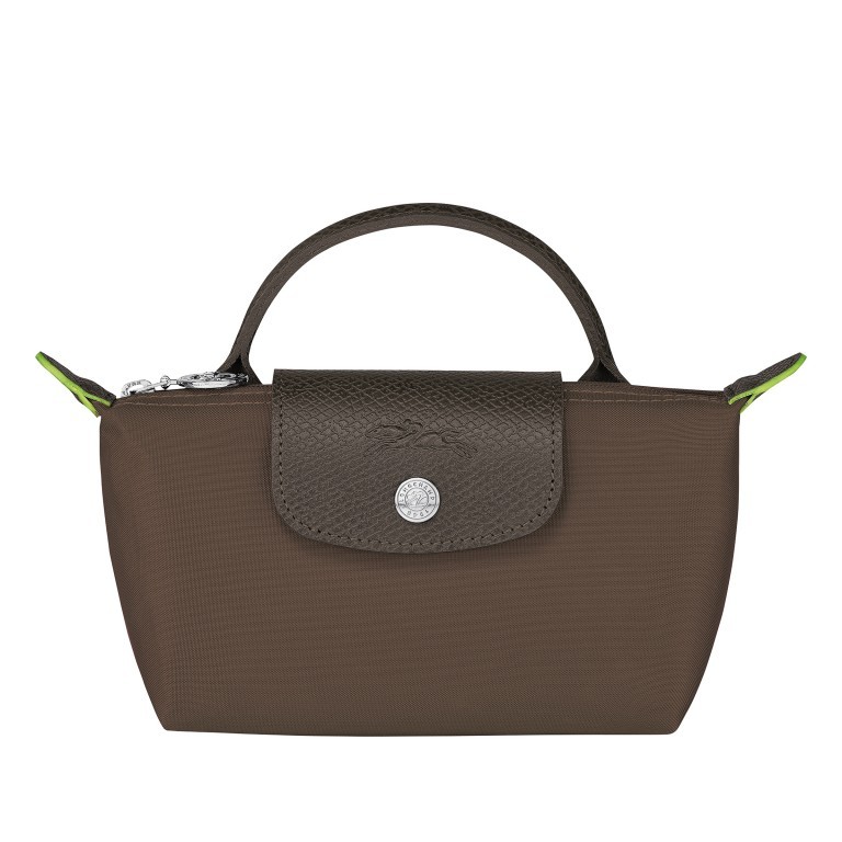 Kosmetiktasche Le Pliage Green Pochette Terra, Farbe: braun, Marke: Longchamp, EAN: 3597922726868, Abmessungen in cm: 17x10x5.5, Bild 1 von 6