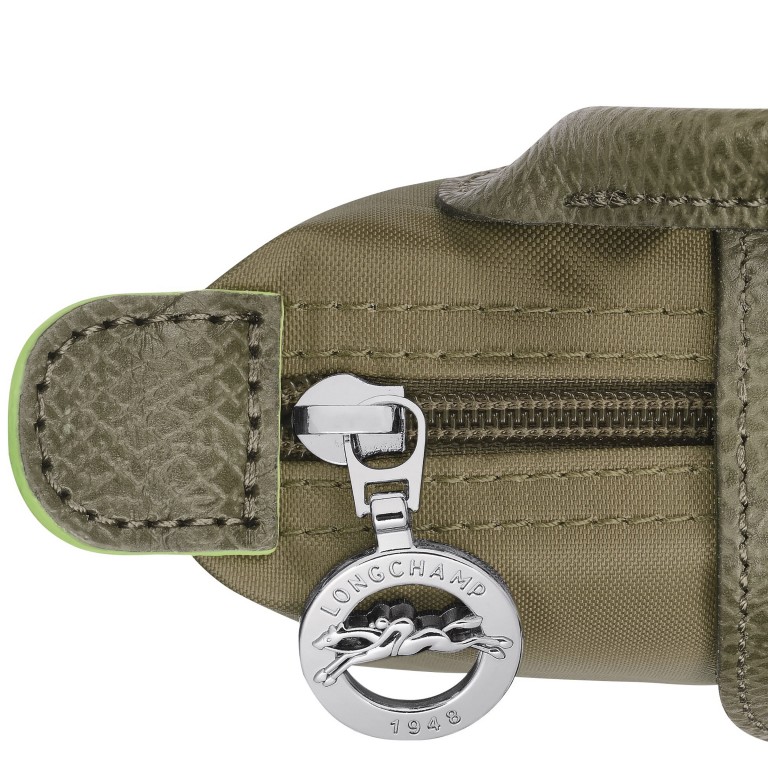 Kosmetiktasche Le Pliage Green Pochette Artichoke, Farbe: taupe/khaki, Marke: Longchamp, EAN: 3597922726899, Abmessungen in cm: 17x10x5.5, Bild 6 von 6