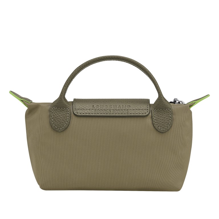 Kosmetiktasche Le Pliage Green Pochette Artichoke, Farbe: taupe/khaki, Marke: Longchamp, EAN: 3597922726899, Abmessungen in cm: 17x10x5.5, Bild 3 von 6
