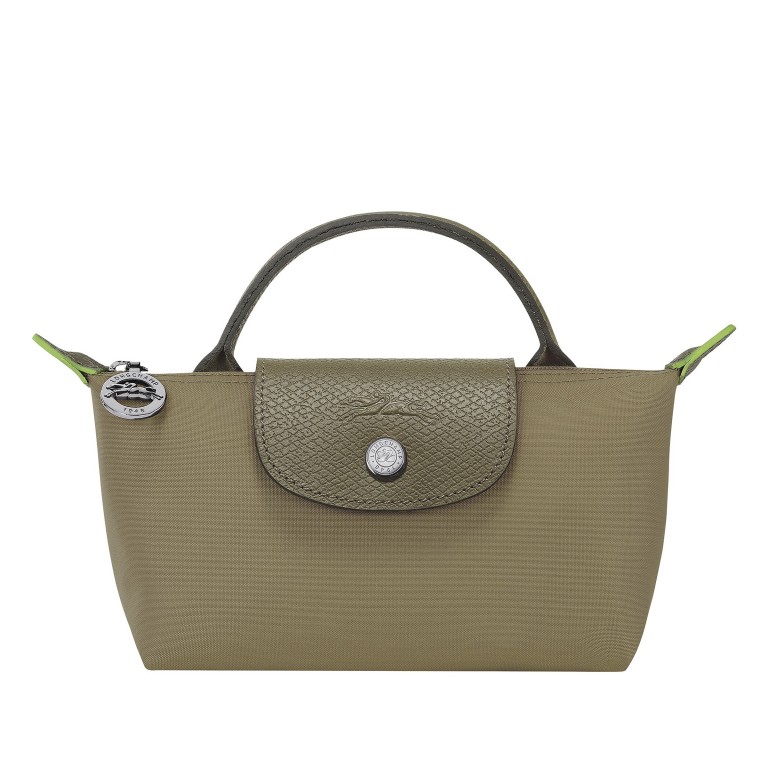 Kosmetiktasche Le Pliage Green Pochette Artichoke, Farbe: taupe/khaki, Marke: Longchamp, EAN: 3597922726899, Abmessungen in cm: 17x10x5.5, Bild 1 von 6