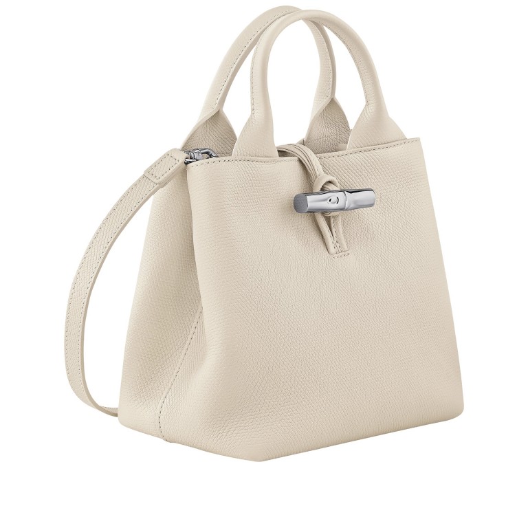 Handtasche Roseau S variabel in der Form Papier, Farbe: beige, Marke: Longchamp, EAN: 3597922722242, Abmessungen in cm: 20x20x13.5, Bild 2 von 9