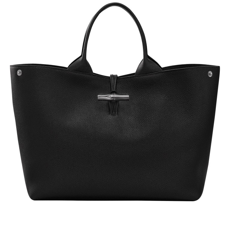 Handtasche Roseau L variabel in der Form Black, Farbe: schwarz, Marke: Longchamp, EAN: 3597922733507, Abmessungen in cm: 34x27x17, Bild 1 von 5