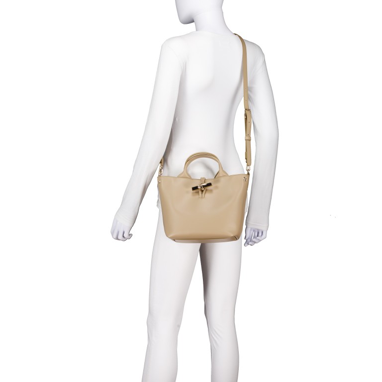 Handtasche Roseau S Racine, Farbe: beige, Marke: Longchamp, EAN: 3597922766475, Abmessungen in cm: 20x20x13.5, Bild 7 von 8