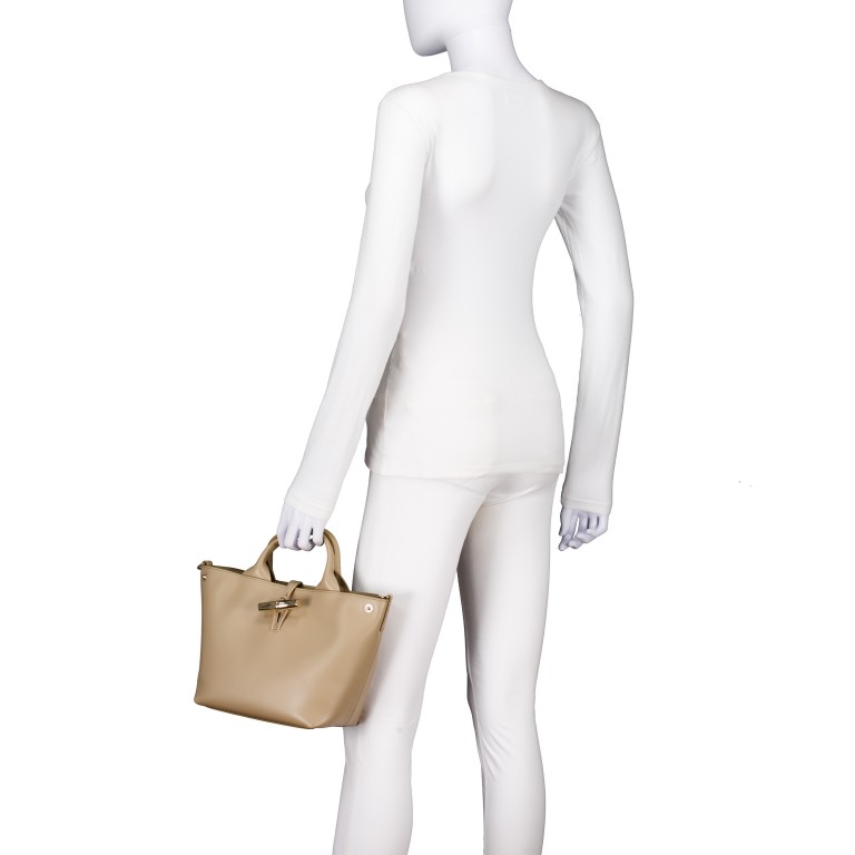 Handtasche Roseau S Racine, Farbe: beige, Marke: Longchamp, EAN: 3597922766475, Abmessungen in cm: 20x20x13.5, Bild 5 von 8