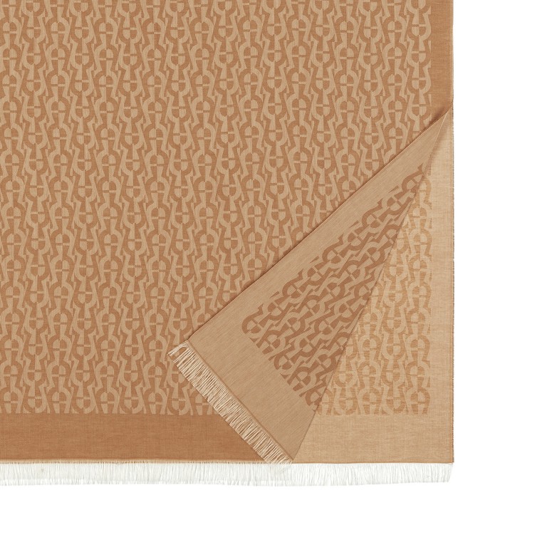 Schal Casual 242-591 Pecan Brown, Farbe: braun, Marke: AIGNER, EAN: 4055539622038, Abmessungen in cm: 160x180x0.1, Bild 6 von 6