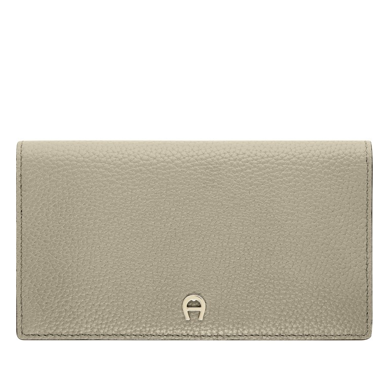Geldbörse Delia Alpaca Beige, Farbe: beige, Marke: AIGNER, EAN: 4055539618574, Abmessungen in cm: 17.2x9.5x1, Bild 1 von 3