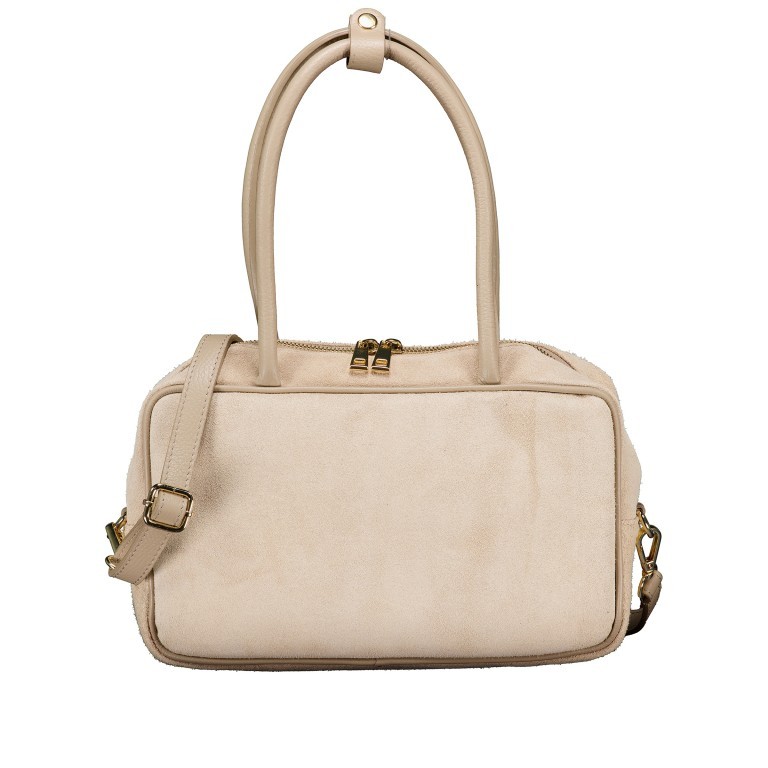 Handtasche Velours Beige, Farbe: beige, Marke: Hausfelder Manufaktur, EAN: 4065646025103, Abmessungen in cm: 29x19x8, Bild 1 von 7