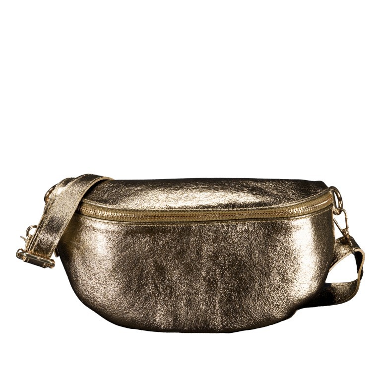 Gürteltasche / Umhängetasche Laminato mit Goldfittings Bronze, Farbe: metallic, Marke: Hausfelder Manufaktur, EAN: 4065646025196, Abmessungen in cm: 24x14x8, Bild 1 von 6