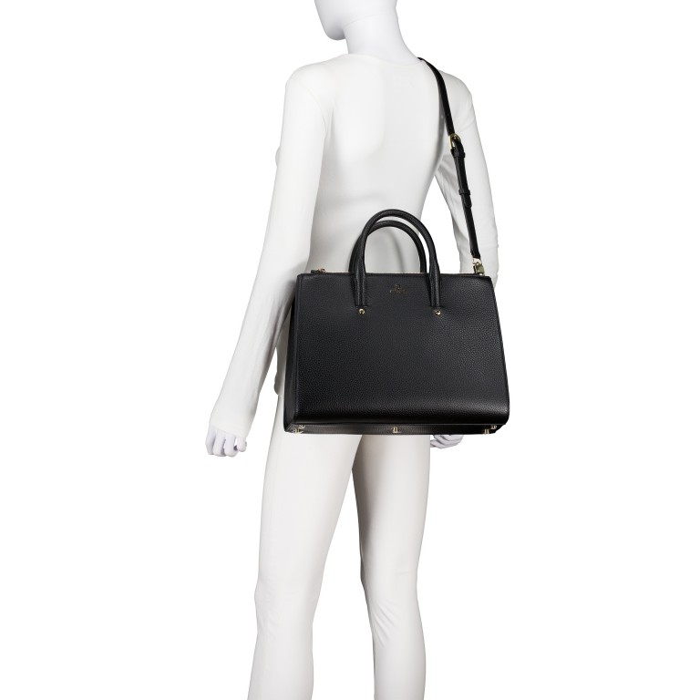 Handtasche Ivy L Black, Farbe: schwarz, Marke: AIGNER, EAN: 4055539613739, Abmessungen in cm: 35x36x14, Bild 5 von 6