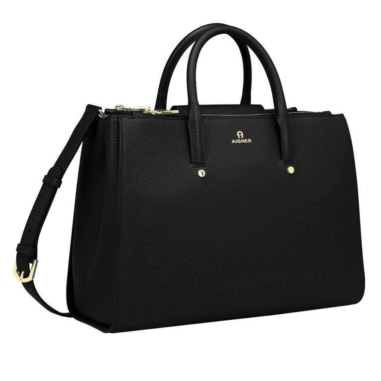 Handtasche Ivy L Black, Farbe: schwarz, Marke: AIGNER, EAN: 4055539613739, Abmessungen in cm: 35x36x14, Bild 2 von 6