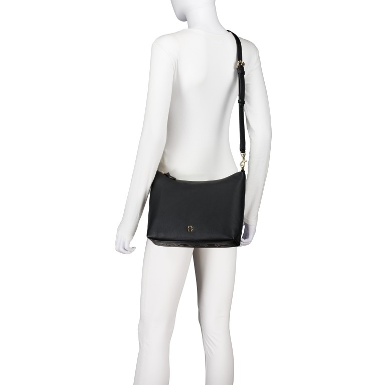 Beuteltasche Zita S Black Coloured, Farbe: schwarz, Marke: AIGNER, EAN: 4055539611896, Abmessungen in cm: 30x22x9, Bild 4 von 6