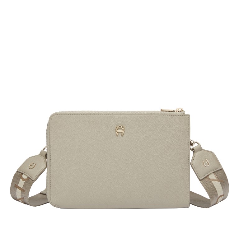 Umhängetasche / Clutch Zita Fashion Pouch Alpaca Beige, Farbe: beige, Marke: AIGNER, EAN: 4055539619854, Abmessungen in cm: 23.5x16x2.5, Bild 1 von 5