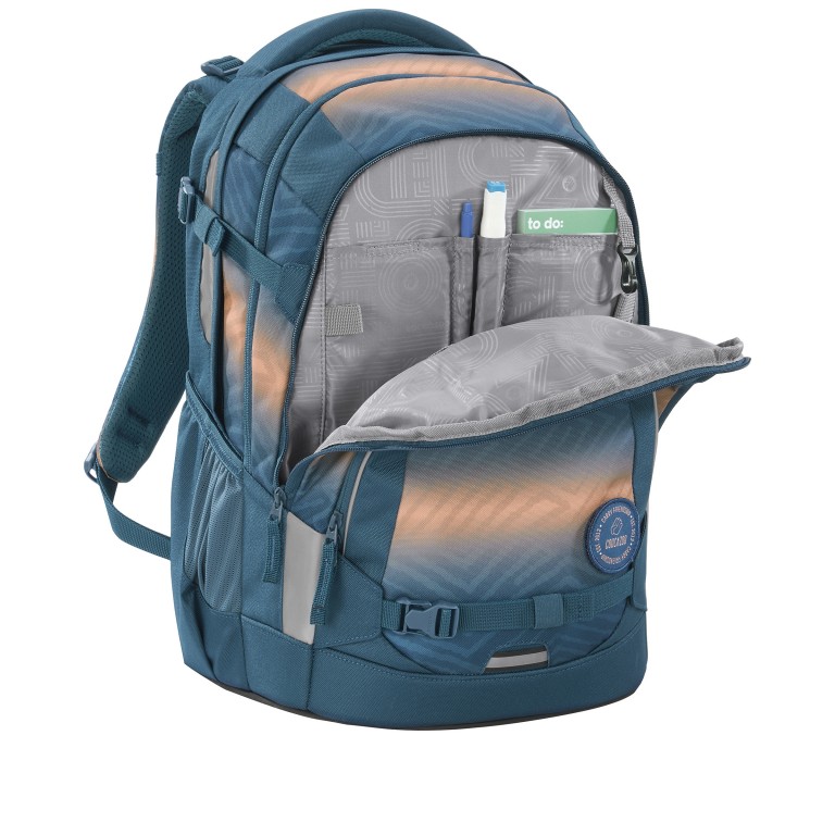 Rucksack Mate 30 Liter Pacific Tribes, Farbe: blau/petrol, Marke: Coocazoo, EAN: 4047443529503, Abmessungen in cm: 30x44x23, Bild 3 von 9