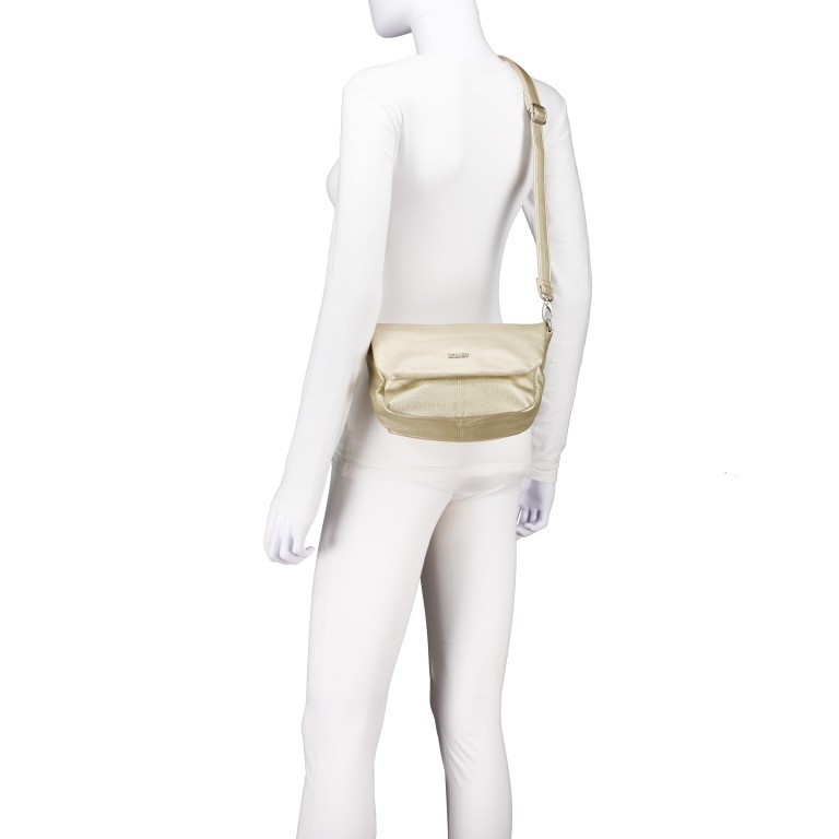 Umhängetasche Mademoiselle M40 Gold, Farbe: metallic, Marke: Zwei, EAN: 4250257937222, Abmessungen in cm: 28x15x9, Bild 7 von 8