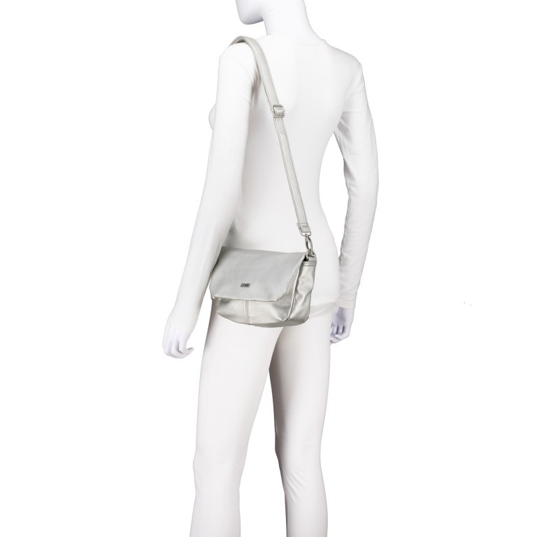 Umhängetasche Mademoiselle M40 Silver, Farbe: metallic, Marke: Zwei, EAN: 4250257937116, Abmessungen in cm: 28x15x9, Bild 6 von 8
