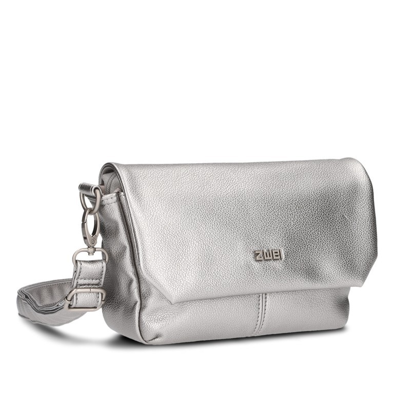 Umhängetasche Mademoiselle M40 Silver, Farbe: metallic, Marke: Zwei, EAN: 4250257937116, Abmessungen in cm: 28x15x9, Bild 2 von 8