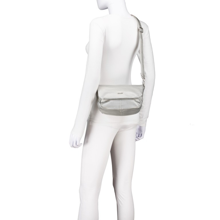 Umhängetasche Mademoiselle M40 Silver, Farbe: metallic, Marke: Zwei, EAN: 4250257937116, Abmessungen in cm: 28x15x9, Bild 7 von 8