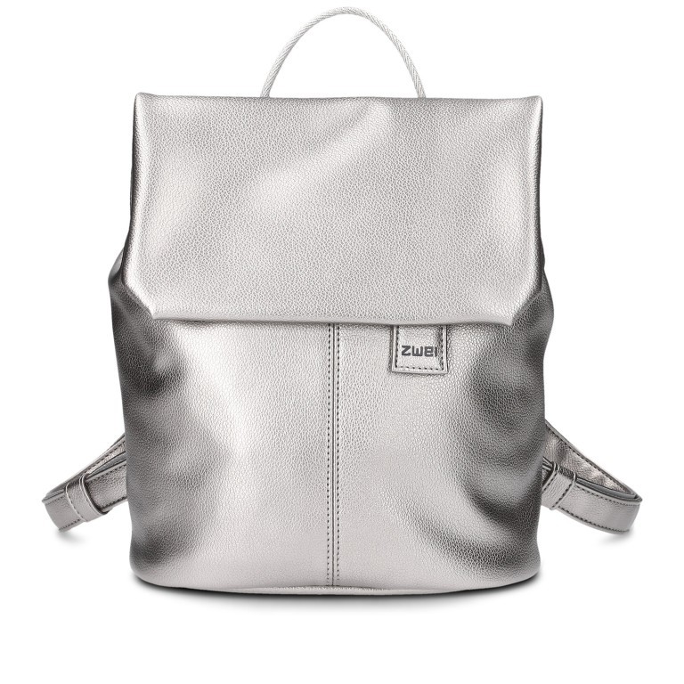 Rucksack Mademoiselle MR8 Silver, Farbe: metallic, Marke: Zwei, EAN: 4250257937079, Abmessungen in cm: 24x29x13, Bild 1 von 6