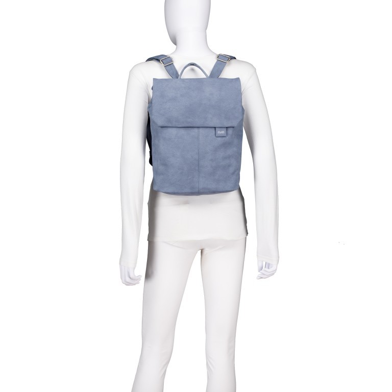 Rucksack Mademoiselle MR13 Nubuk Sky, Farbe: blau/petrol, Marke: Zwei, EAN: 4250257937635, Abmessungen in cm: 34.5x37x12, Bild 5 von 6