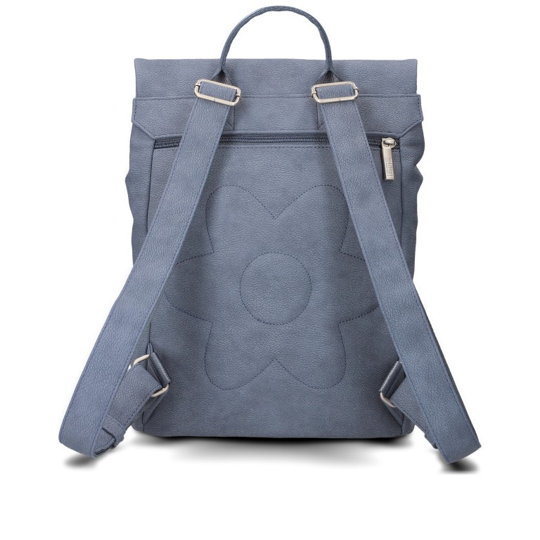 Rucksack Mademoiselle MR13 Nubuk Sky, Farbe: blau/petrol, Marke: Zwei, EAN: 4250257937635, Abmessungen in cm: 34.5x37x12, Bild 4 von 6