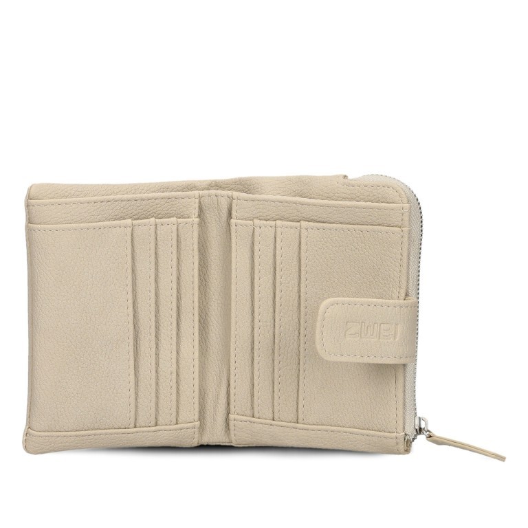 Geldbörse Mademoiselle MW5 Nubuk Linen, Farbe: beige, Marke: Zwei, EAN: 4250257937444, Abmessungen in cm: 10x13x3, Bild 4 von 6