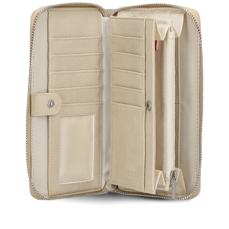 Geldbörse Mademoiselle Wallet MW2 Nubuk Linen, Farbe: beige, Marke: Zwei, EAN: 4250257937437, Abmessungen in cm: 19.5x10x3, Bild 4 von 5