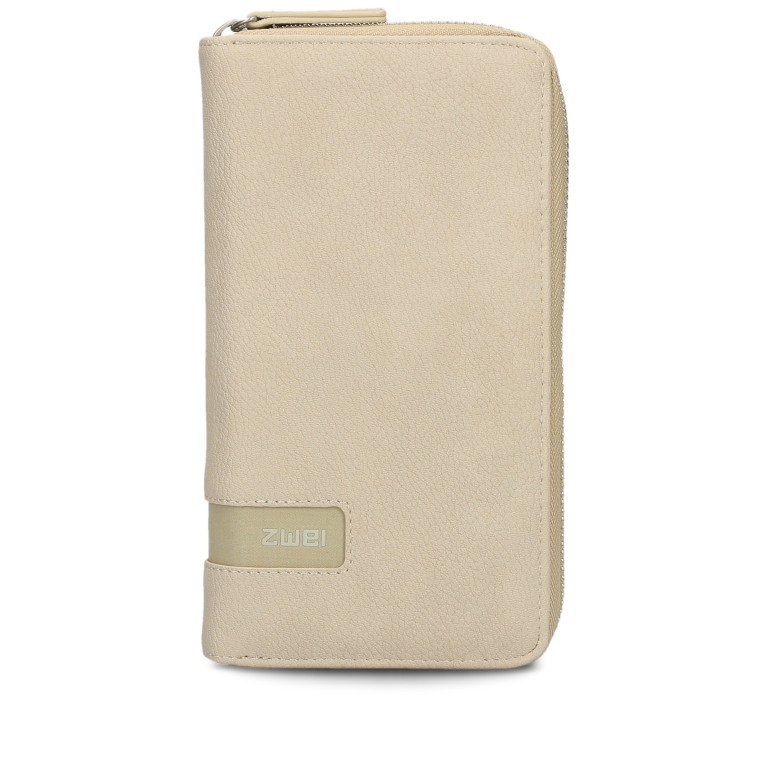 Geldbörse Mademoiselle Wallet MW2 Nubuk Linen, Farbe: beige, Marke: Zwei, EAN: 4250257937437, Abmessungen in cm: 19.5x10x3, Bild 1 von 5