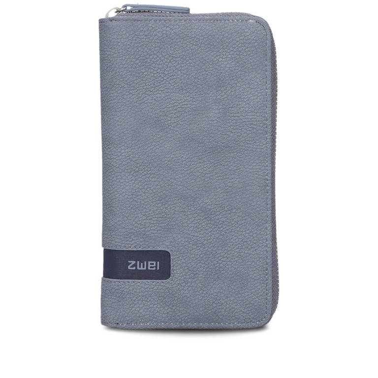 Geldbörse Mademoiselle Wallet MW2 Nubuk Sky, Farbe: blau/petrol, Marke: Zwei, EAN: 4250257937727, Abmessungen in cm: 19.5x10x3, Bild 1 von 5