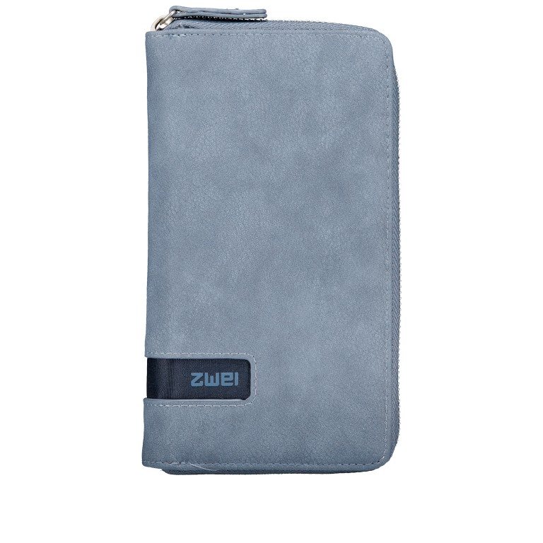 Geldbörse Mademoiselle Wallet MW2 Nubuk Sky, Farbe: blau/petrol, Marke: Zwei, EAN: 4250257937727, Abmessungen in cm: 19.5x10x3, Bild 1 von 5