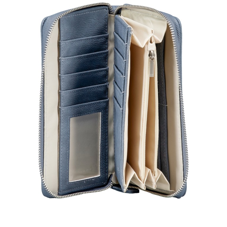 Geldbörse Mademoiselle Wallet MW2 Nubuk Sky, Farbe: blau/petrol, Marke: Zwei, EAN: 4250257937727, Abmessungen in cm: 19.5x10x3, Bild 5 von 5